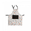 Tablier 28 po x 34 po en coton orné de fleurs de kaki - ensemble de 2