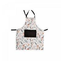 Tablier 28 po x 34 po en coton orné de fleurs de kaki - ensemble de 2