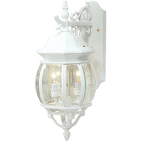 Applique murale Classico blanche à 3 ampoules pour l'extérieur
