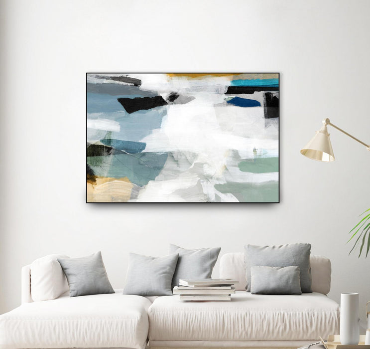 Œuvre d'art murale sur toile encadrée noire « Brush Formation Ii » 36 x 24
