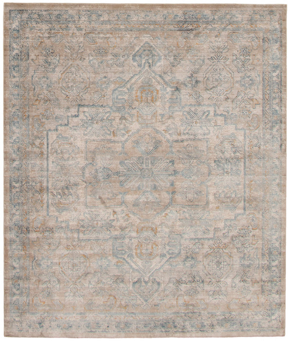 Carpette Baina Heriz beige-gris - 6 pi 7 pox 9 pi 10 po