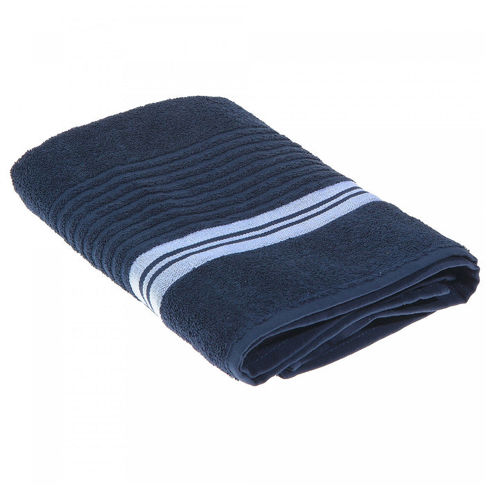 Serviette de bain bleu marine 27 x 50 de luxe - ensemble de 2 serviettes