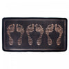 Tapis de plancher en caoutchouc avec traces de pas et tapis pour essuyer les bottes