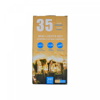 Jeu de 35 petites lumières pour l’intérieur et l’extérieur avec ampoules transparentes - ensemble de 2 jeux de lumières de Noël