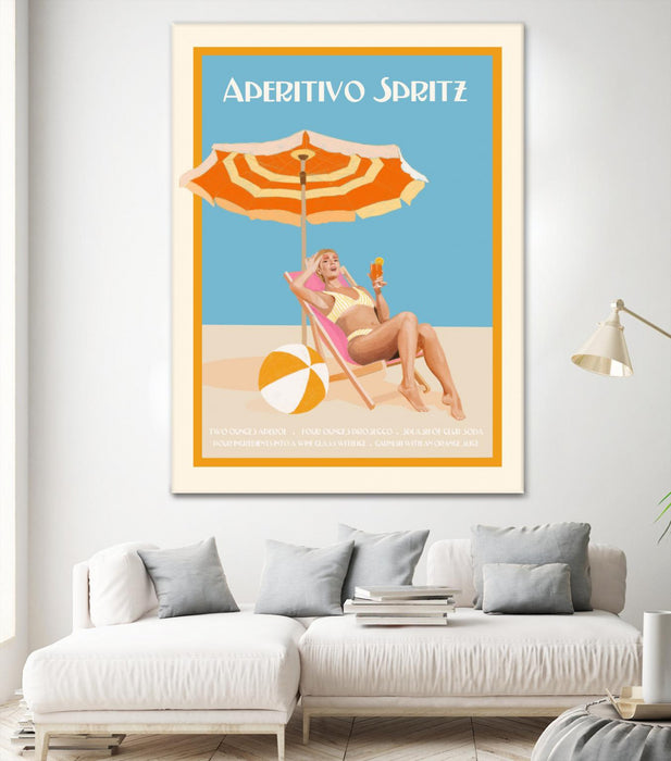 Œuvre d’art murale Giant Art « Aperitivo Spritz » 72 x 54