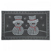 Tapis de plancher avec deux bonshommes de neige, en caoutchouc