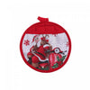 Poignée ronde ornée d’un père Noël sur un scooter - ensemble de 6