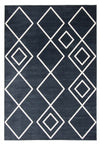 Carpette Kenza bleue lavable à la machine - 5 pi 0 po x 7 pi 0 po