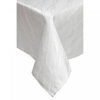 Nappe d'aspect marbre blanc 54 po x 72 po en LurexMC