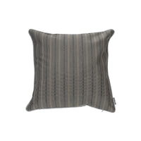 Coussin taupe rayé résistant à l’eau pour l’extérieur - ensemble de 2