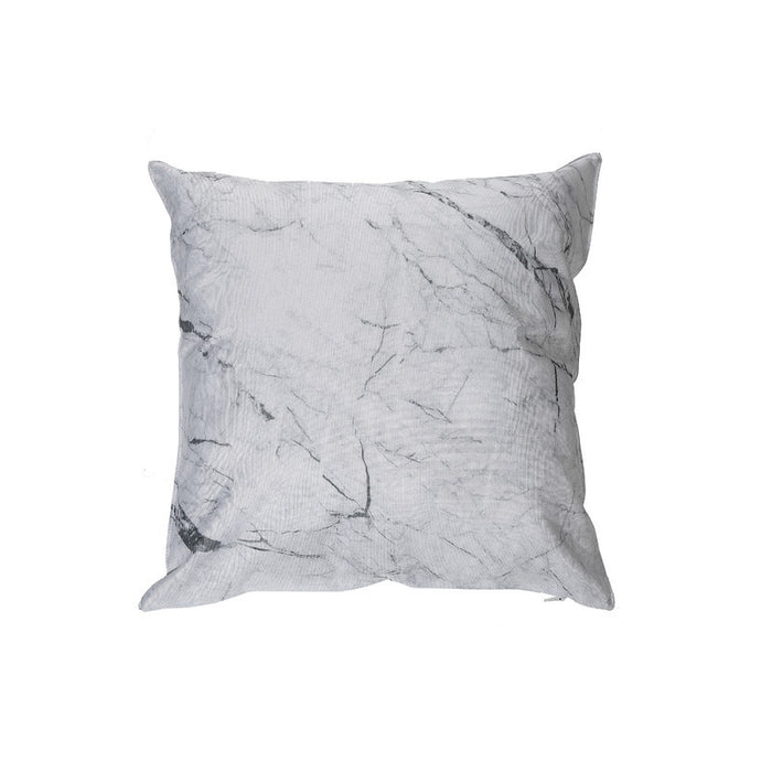 Coussin résistant à l’eau pour l’extérieur d’apparence marbre blanc - ensemble de 2