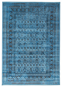 Carpette Awena bleue 6 pi 7 po x 9 pi 6 po