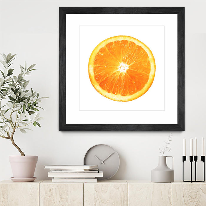 Œuvre d’art murale encadrée noire et mate « Citrus Cultivar » 30 x 30