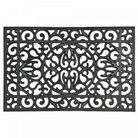 Tapis de plancher 23 x 36 à motifs circulaires de type grille en caoutchouc