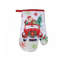 Mitaine de four ornée d’un camion transportant des cadeaux - ensemble de 4