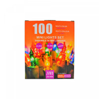 Jeu de 100 petites lumières pour l’intérieur et l’extérieur avec ampoules multicolores - ensemble de 2 jeux de lumières de Noël