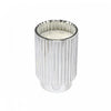 Bougie parfumée côtelée électroplaquée argent de 11,3 oz à arôme de baie d’hiver