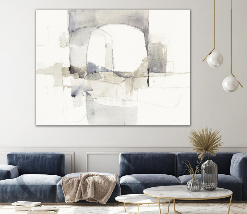 Œuvre d’art murale Giant Art « Improvisation I Gray » 72 x 54