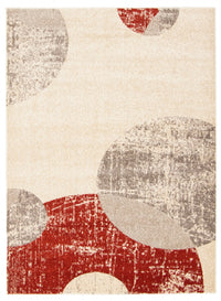 Carpette Ellegance ivoirerouge 6 pi 7 po x 9 pi 6 po