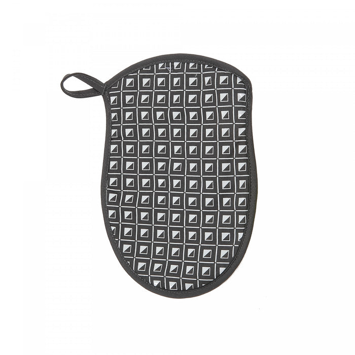Poignée en silicone gris à motif géométrique - ensemble de 4