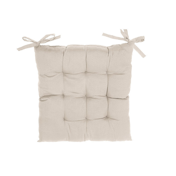 Coussin de chaise capitonné 18 x 18 en polyester taupe - ensemble de 2