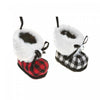 Ornement botte à point à carreaux - ensemble de 12 ornements de Noël