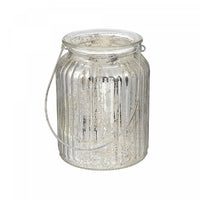 Bougeoir pour bougie chauffe-plats en verre de mercure côtelé