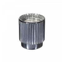 Bougie parfumée côtelée électroplaquée de 4,6 oz à arôme de charme de minuit - ensemble de 2