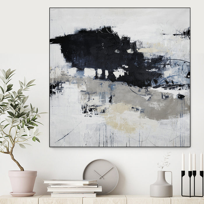 Œuvre d'art murale sur toile encadrée noire « Big Bonanza » 20 x 20