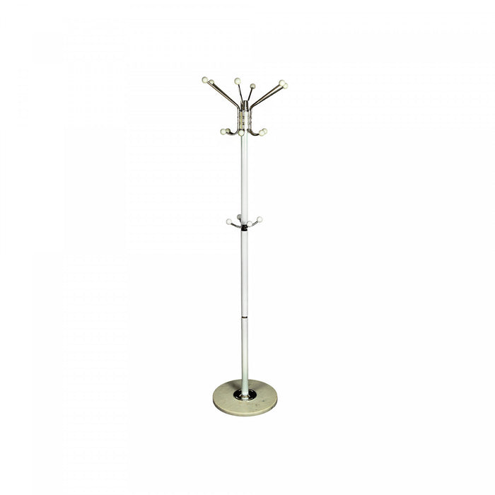 Portemanteau Bloom blanc avec base en marbre