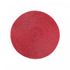Napperon rond tissé rouge brillant - ensemble de 12