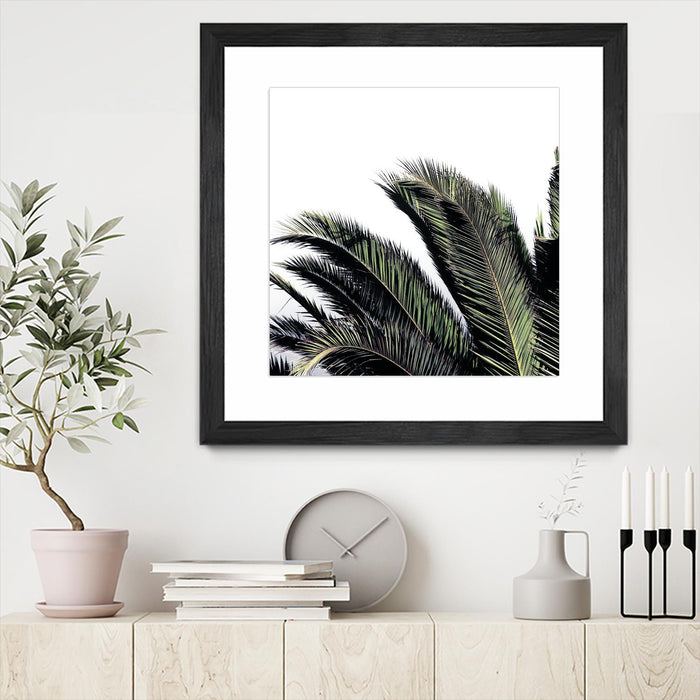 Œuvre d’art murale encadrée noire et mate « Cape Storm » 36 x 36