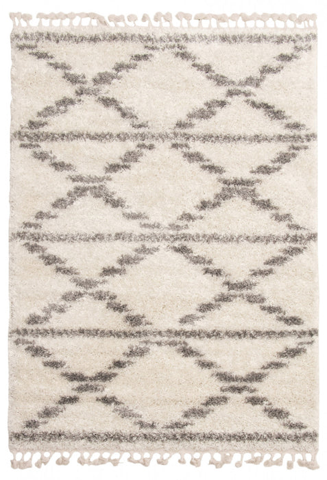 Carpette à poil long Helma Liv crème 3 pi 11 po x 5 pi 11 po