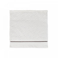 Débarbouillette brodée luxueuse 12 x 12 blanche - ensemble de 6 serviettes