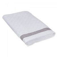 Serviette de bain brodée luxueuse 30 x 60 blanche - ensemble de 2 serviettes