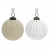 Ornement  à motif Art déco de 4 po en verre blanc peint doré ou argenté - ensemble de 4 ornements de Noël