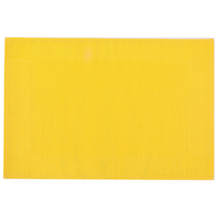 Napperon jaune en vinyle de style classique - ensemble de 12