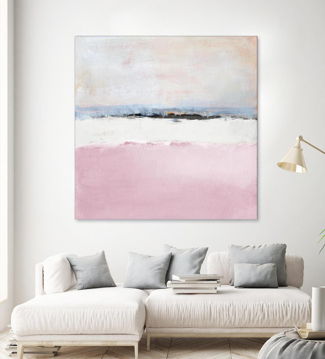 Œuvre d’art murale Giant Art « Pink Sea Abstract » 72 x 72
