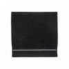 Débarbouillette brodée luxueuse 12 x 12 noire - ensemble de 6 serviettes