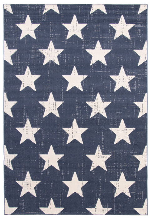 Carpette Ira bleu marine 4 pi 7 po x 6 pi 7 po