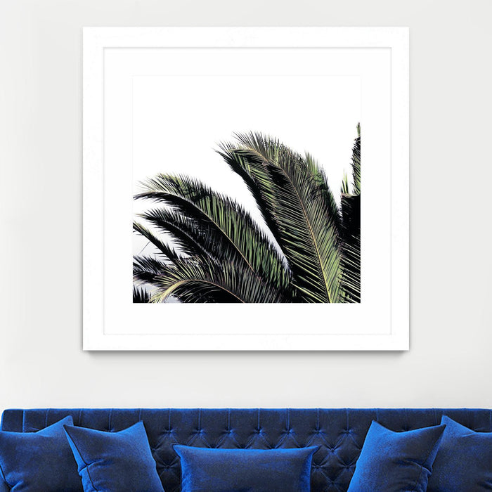 Œuvre d’art murale encadrée blanche et mate « Cape Storm » 30 x 30