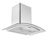 Hotte de cuisinière murale convertible Ancona de 30 po de style auvent en verre - AN-11001SS