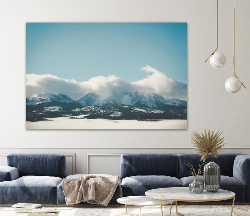 Œuvre d’art murale Giant Art « Bridger Mountain Cloud Cover » 84 x 54