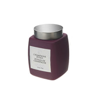 Bougie parfumée carrée de luxe de 13,2 oz à arôme de pétales de champagne avec couvercle - ensemble de 2