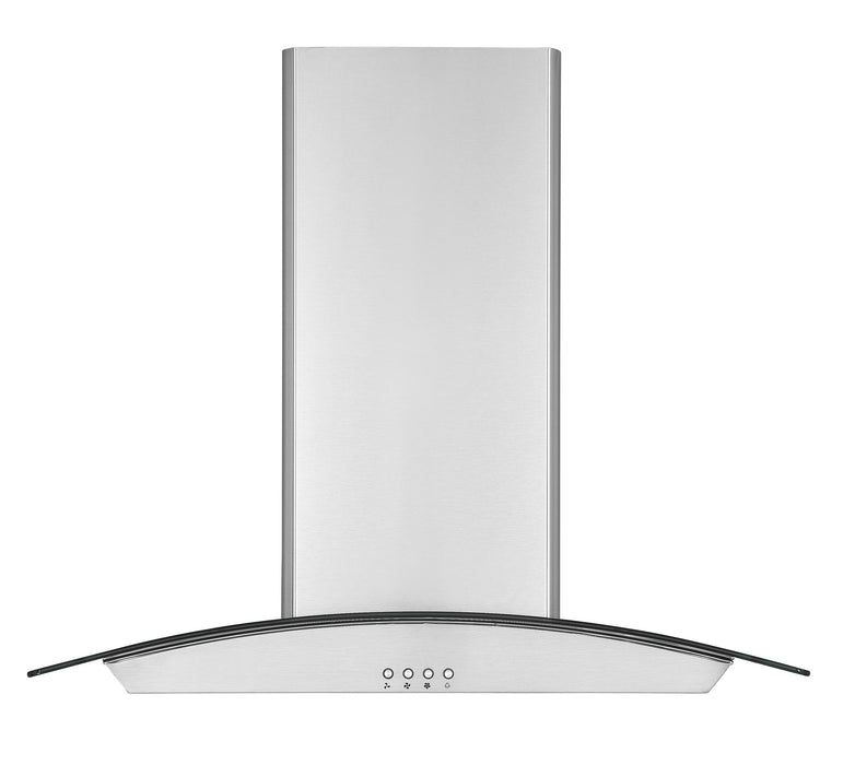 Hotte de cuisinière pour îlot Ancona IGCC630 de 30 po en verre et en acier inoxydable - AN-1404
