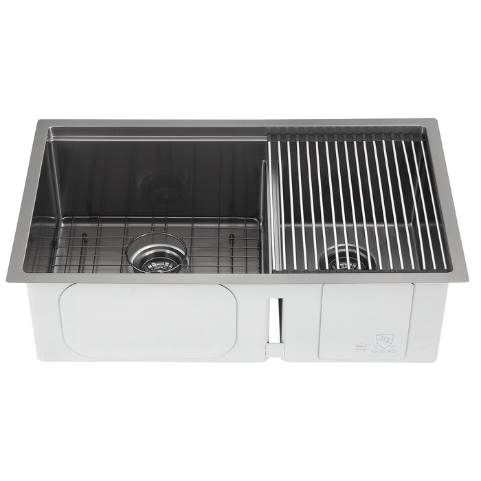 Évier de cuisine sous plan (60/40) Ancona de 32 po - AN-3359