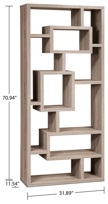 Bibliothèque ouverte Florence de 32 po - grise