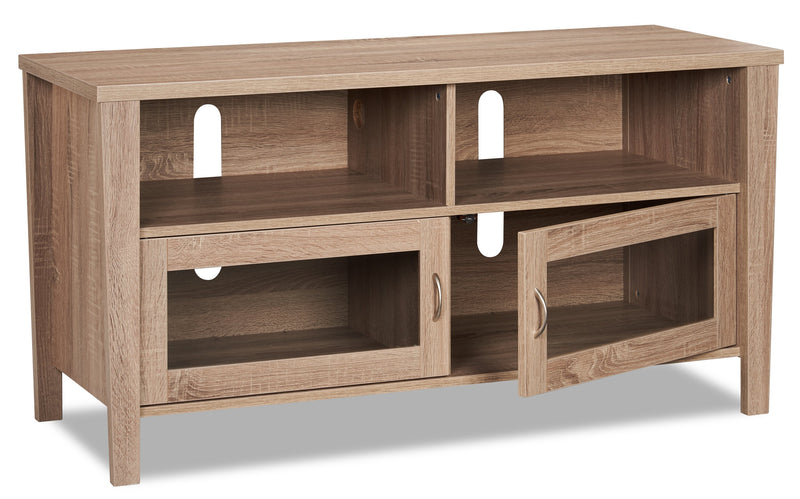 Meuble pour téléviseur Bailey de 47 po avec rangement et système de gestion des câbles pour téléviseurs jusqu’à 55 po - gris