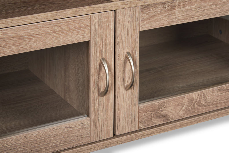 Meuble pour téléviseur Bailey de 47 po avec rangement et système de gestion des câbles pour téléviseurs jusqu’à 55 po - gris