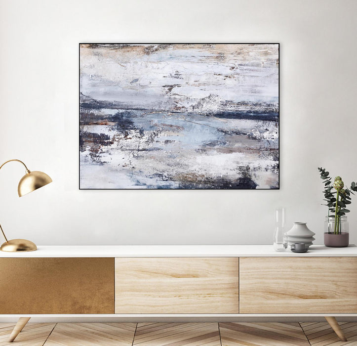 Œuvre d’art murale sur toile encadrée noire « Outline » 32 x 24